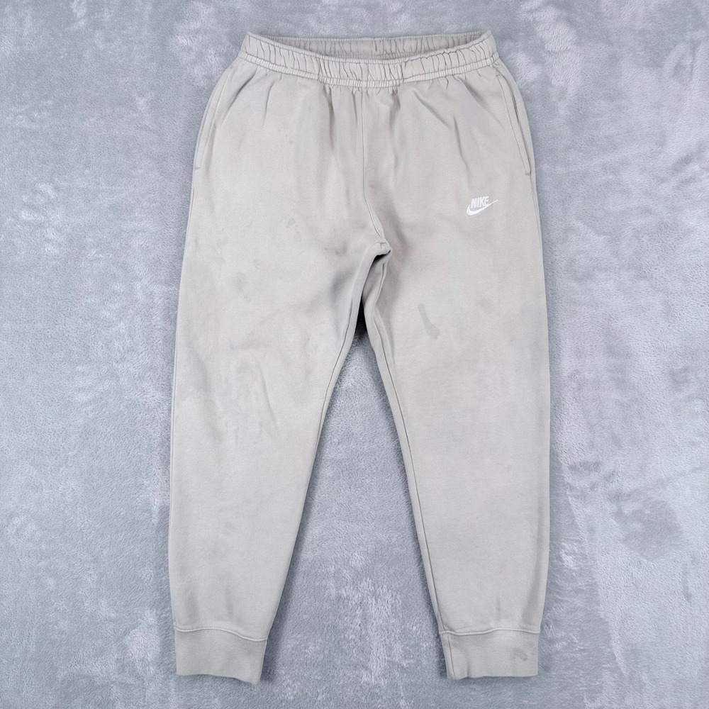 Nike Sportswear Club Fleece Jogger Mens Large Beige Sweatpants Athletic BV2671